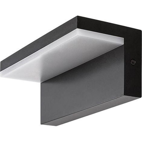 ZARAGOZA, OUTDOOR WALL LAMP, BLACK PLASTIC LAMP WITH WHITE P (1/5)