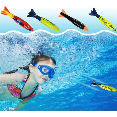 4-teiliges Unterwasser-Torpedoraketen-Wurfspiel zum Schwimmen und Tauchen – Sommerspielzeug (1/5)