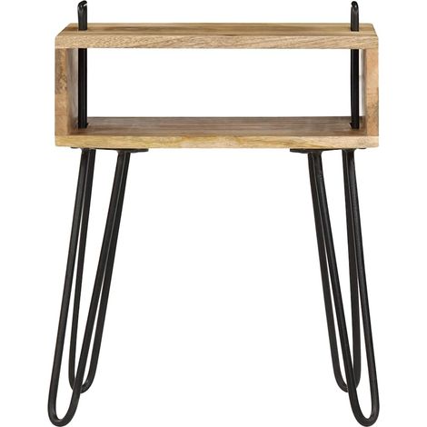 Maison Exclusive - Comodino in Legno Massello di Mango 40x34x47 cm (1/5)