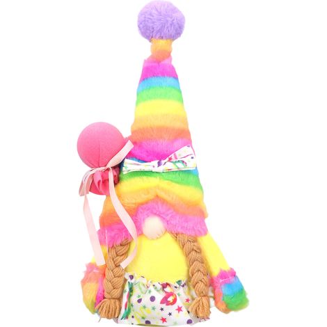 Peluche Gnome Décorative Colorée et Douce - Idée Cadeau Déco Maison (1/5)