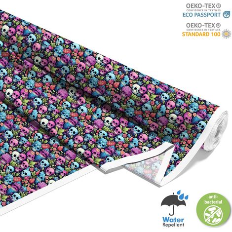 Outdoor dekostoffe oxford - Motiv der Schädel I DX4174 (1/5)