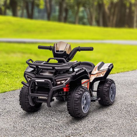 Quad eléctrico infantil de 6 V con función de avance, música, quad eléctrico para niños de 1,5 a 3 años, negro.