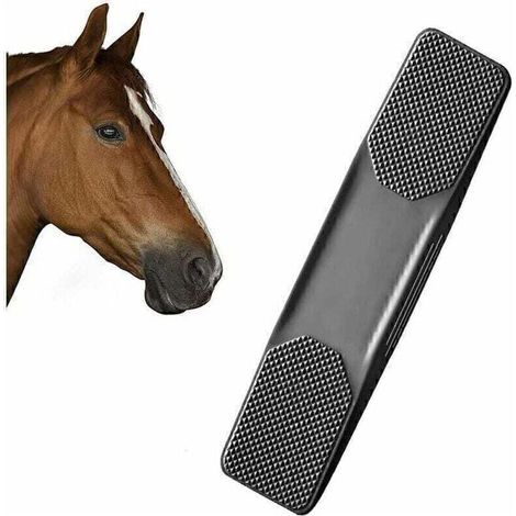 Brosse de Toilettage pour Chevaux, Balayette en Poils de Cheval, Peigne de Massage Pour Chevaux, Toilettage Massage Brush Cheval Pour Enlever Les Poils Secs et Lâches des Chevaux et Des Gran (1/5)