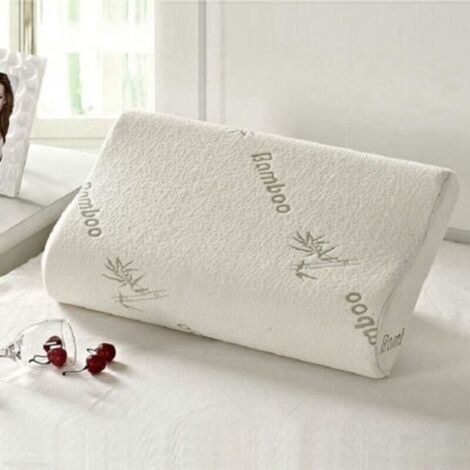 Oreiller à mémoire de forme - CPROPRO - Maintien cervical - Déhoussable - Beige (1/3)