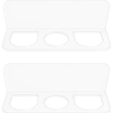Lot de 2 porte-brosses à dents muraux Plastique résistant 3 trous de rangement Idéal pour la salle de bain et les toilettes (1/5)