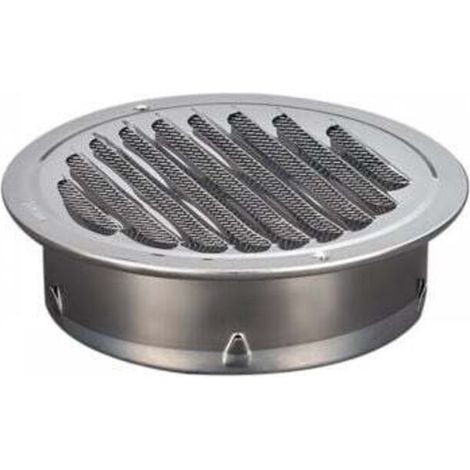 griglia di ventilazione rotonda in acciaio inox da 100 mm, griglia di ventilazione in metallo