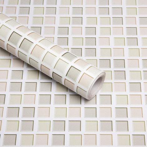 Adhesive Pour Cuisine Mosaïque Stickers Carrelage Autocollant  40x300cm Papier Peint Adhesif Mural Kaki Carrelage Adhesif Salle de Bain Vinyle Carreaux Décoratif Imperméable (1/5)