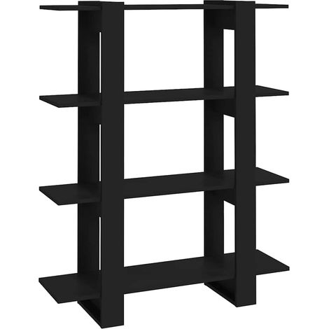 Maison Exclusive - Estantería/divisor de espacios negro 100x30x12 (1/5)