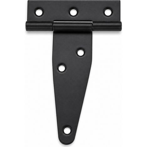 Charnière en T 2 Pièces Acier Noir pour Portail Bois 3 Pouces (1/5)