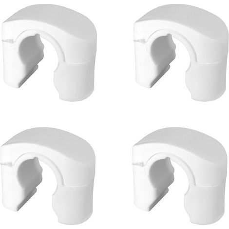 4 Colliers d'Espagnolette, Cache-Vis, Diamètre 14 mm, Composite Blanc, pour Volet Battant, Torbel (1/4)
