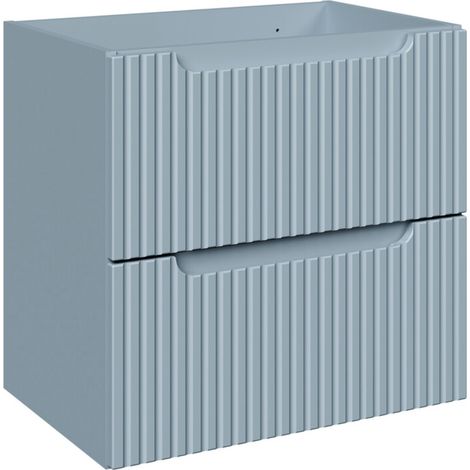 Meuble salle de bain suspendu sous vasque NOVA DEMIN 60 cm – 2 tiroirs (1/5)