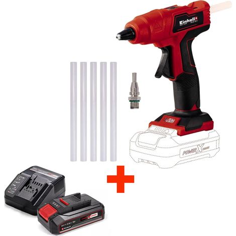 Einhell Akku-Heißklebepistole TE-CG 18 Li  inkl. 5 Klebestifte & 2,5 Ah Akku Starterkit