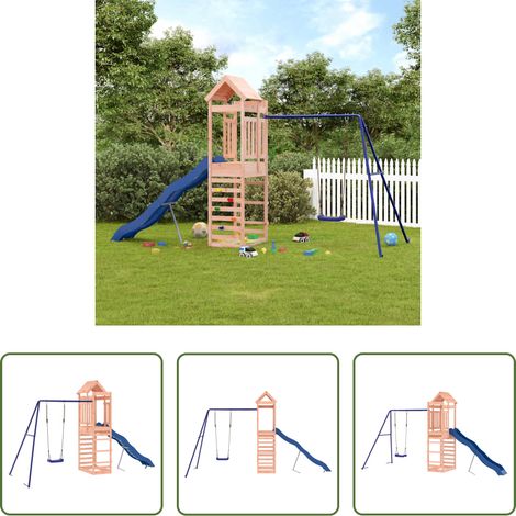 vidaXL Klettergerüst -  Spielturm Massivholz Douglasie