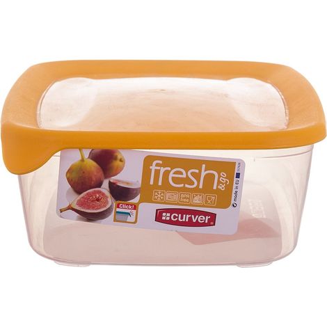 Rechteckiger Lebensmittelbehälter 2L transparent/gelb Curver