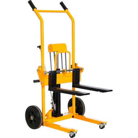 Mw Tools – Diable gerbeur élévateur manuel 200kg – Hauteur de levage 900mm – Longueur des fourches 460mm – Pour palettes et cartons – MS0209 (1/5)