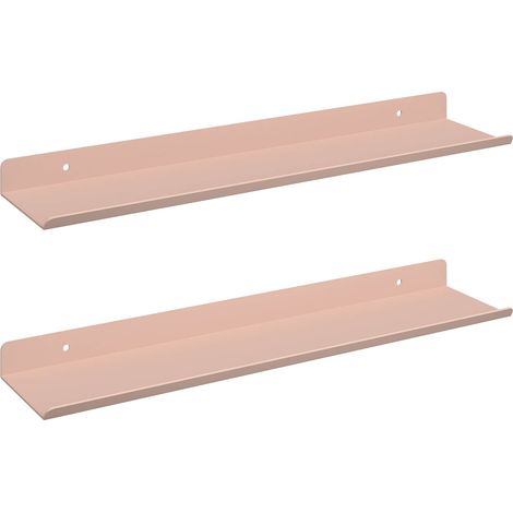 Maison Exclusive - Schwebendes Regal 2 pcs Rosa 40 x 8,5 x 2,5 cm