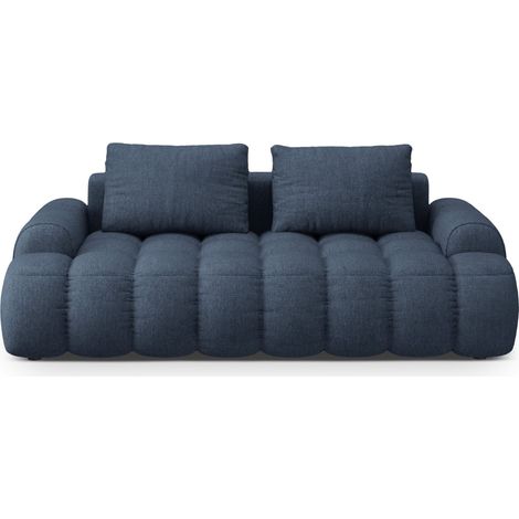 Canapé 3 places en tissu structurel bleu foncé (1/5)