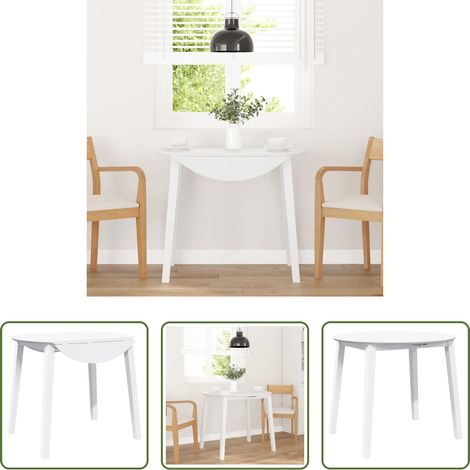 Gummibaumholz Tisch - Esstisch Weiß Massivholz Gummibaumholz (1/5)