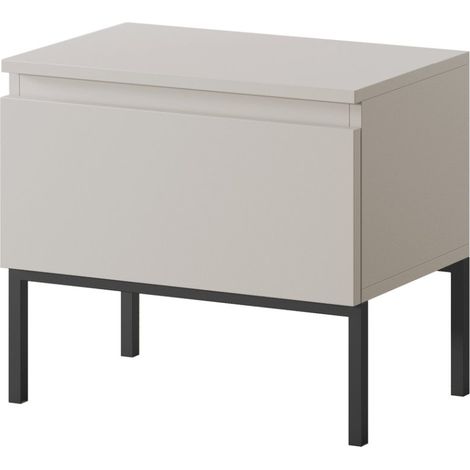 Selsey BEMMI - Mesita de noche - con patas doradas - beige