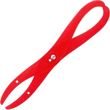 Pied à coulisse courbé de 30,5 cm - Outil en argile rouge pour poterie pour sculpture, construction de dalles - Mesure précise des courbes - Plastique robuste (1/5)