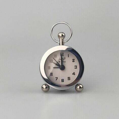 Réveil Matin à Double Cloche, Réveil Rétro Silencieux Horloge de Chevet avec Lumière de Nuit pour Sommeil Bureau Chambre Voyage