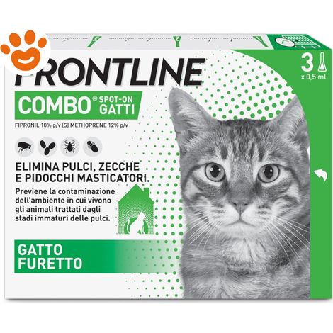 Frontline Cat Combo - Confezione 3 Pipette - Antiparassitari GATTO