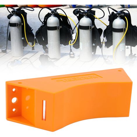 Support pour Gaz Cylinder Marque Generic Modèle Wall-Mounted avec Fixation Expansible et Sangle de Sécurité en Plastique Orange (1/5)