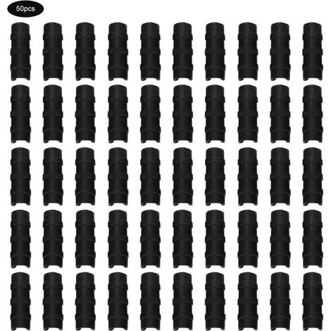 Kit de 50 conectores de clips para tubos de marcos de invernadero, color negro y verde. Herramientas de jardinería. (1/5)