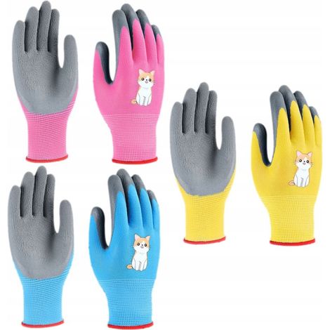 3 Paia Guanti Bambino Confort Giardinaggio Esterno (1/4)