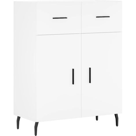 Aparador-cómoda-mueble-organizador-cocina-salón-salón-comedor 695 x 34 x 90 cm-madera de ingeniería-blanco 020030410