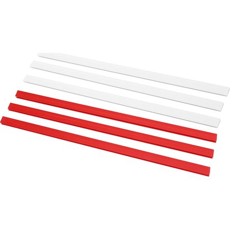Porte-capsules café mural sous meuble vertical horizontal bandes rangement PVC 3 blanc + 3 rouge (1/5)