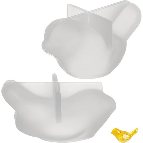 Creative Silicone Mold, 2-Piece Pack for 3D Birds, Easy to Clean and Non-Stick, White for DIY Projects and Ornament Decoration (1/5)