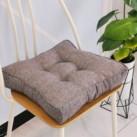 Garden Chair Cushion Thick 10cm Soft Cotton 40x40cm for Office Dining Room Home (40x40x10cm, Gray)