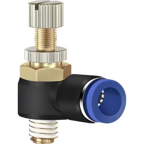 Raccord de tuyau pneumatique (SL-4mm) Filetage M5 3/4" 1/2 voies, raccords rapides (1/5)