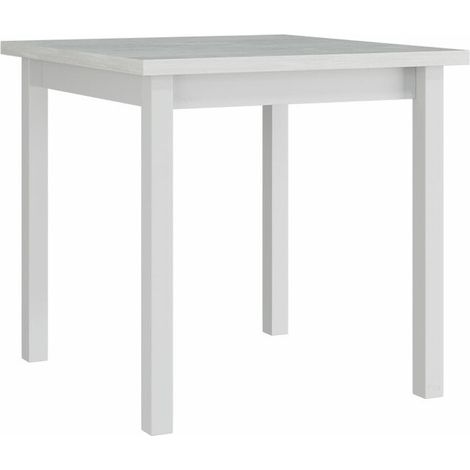 Mesa Victorville 110, Blanco, 78x80x80cm, Aglomerado laminado, Madera, Parcialmente montado