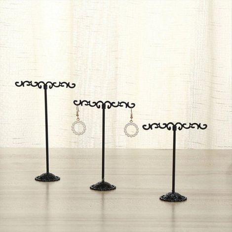 Etagere De Rangement - Metal - Pour Boucles Doreilles - Hauteur 10 12 13 Cm - Bronze - Lot De 3 (1/5)