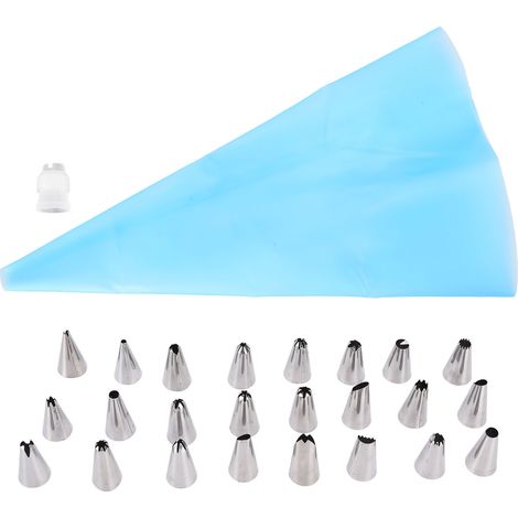 24 pièces embouts à pâtisserie en acier inoxydable, embouts à douille pour décoration de gâteaux, accessoires de cuisine pour pâtisserie DIY (1/5)