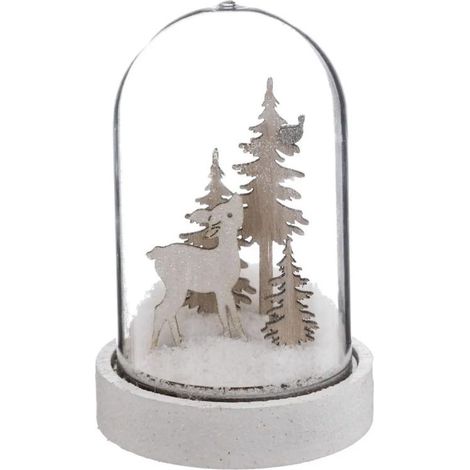 Paris Prix - Décoration De Noël Cloche polaire 12cm Blanc
