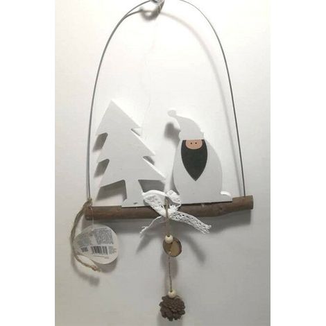 Ghirlanda per addobbi natalizi da porta babbo natale con corona decorazioni (1/5)