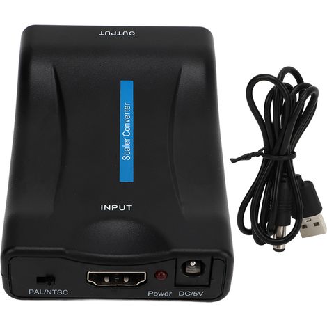 Adaptateur HDMI vers Péritel SCART, boîtier ABS pour TV et lecteur DVD (1/5)
