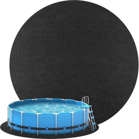 Tapis de protection de sol pour jacuzzi de 3,7 m, tapis de protection de sol, tapis de bain à remous, tapis de piscine gonflable hors sol, accessoires de piscine portables (rond, 3,7 m) (1/5)