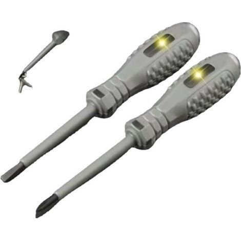Testeur De Tension Sans Contact - Stylo Detecteur De Courant Ac - Pour Identification Fils Actifs Et Mise A La Terre - Tournevis Electrique Magnetique - 1 Unite (1/5)