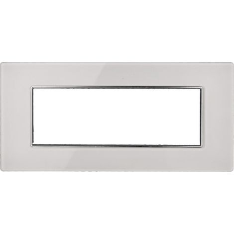 ETTROIT AN84601 6P Glasplatte Moon Series Weiße Farbe Kompatibel mit Bticino Axolute