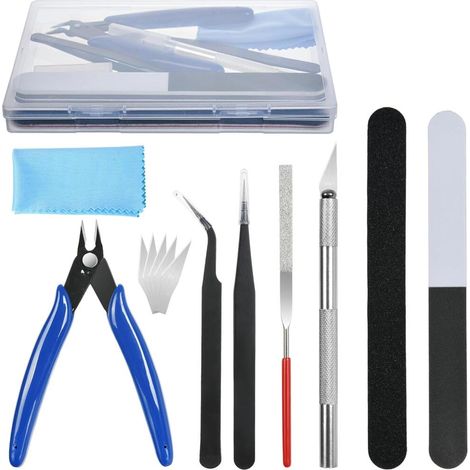 Ensemble d'outils de Fabrication de Modèles HOTUT Outils de Modélisme 14 pcs Modeleur Basic Outils (1/5)
