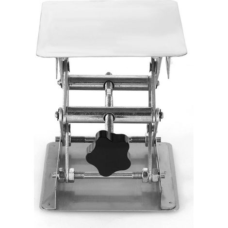 Plateau de levage en acier inox 100x100 mm pour paillasse de laboratoire (1/5)