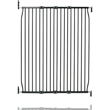 Safetots Extra Tall Eco Screw Fit Baby Gate, Black, 110cm - 120cm, Extra Tall Gate 100cm in Height, Stair Gate for Baby