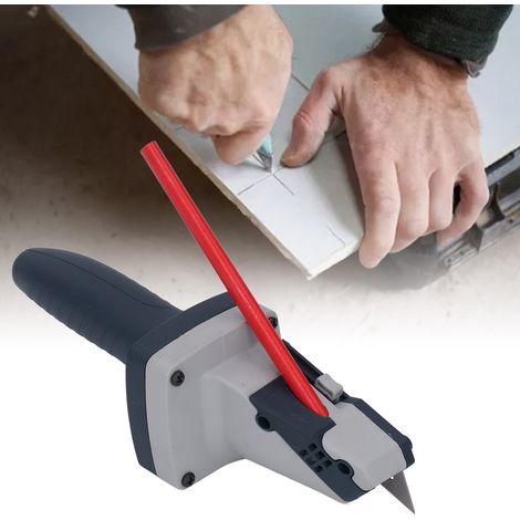 Gipskartonschneider mit Maßband, Kreis- und Linienmarkierungswerkzeug für die Holzbearbeitung, Positionierungswerkzeug, Wunderwerk des Gipskartonschneidens. (1/5)