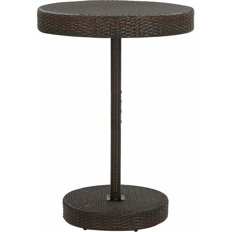 Table d'extérieur Table de salon de jardin - Marron 75,5x106 cm Résine tressée BV161777 - BonneVie (1/4)