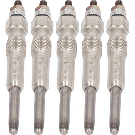 Lot de 5 bougies de préchauffage pour moteur automobile 0250202022 en alliage d'aluminium, montage direct, remplacement idéal (1/5)