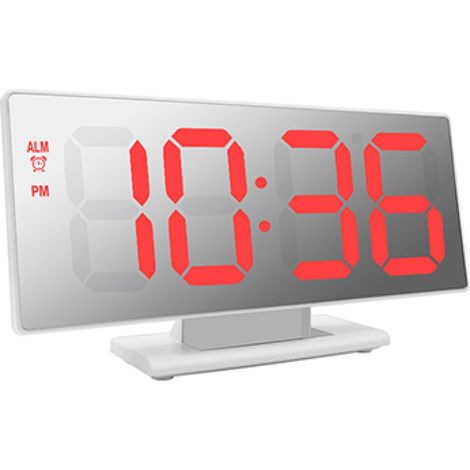 Réveil de bureau électronique multifonction avec affichage de la température, fonction snooze et veilleuse, grand affichage LED. (1/5)
